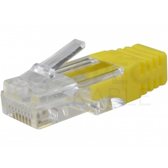 Osłonka wewnętrzna wtyku RJ45 żółta WORECZEK 100szt.