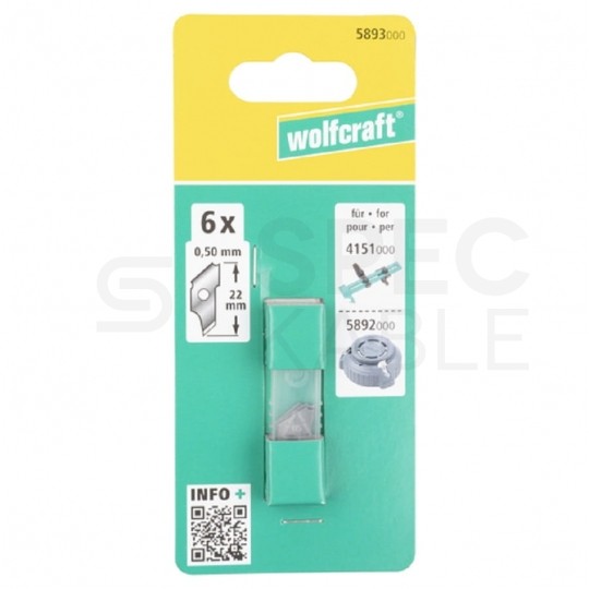 Ostrza wymienne 22mm do fazownika Zestaw 6szt WOLFCRAFT WF5893000