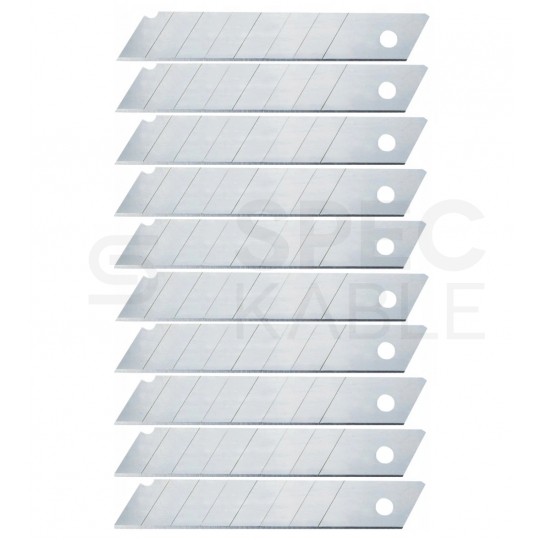 Ostrza wymienne łamane 18mm do noża Zestaw 10szt TOP TOOLS 17B548