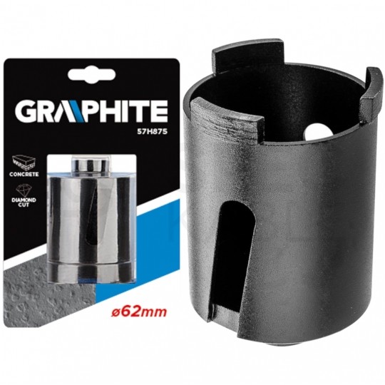 Otwornica Diamentowa Koronka 62mm do betonu, granitu, marmuru, cegły itp. GRAPHITE 57H875