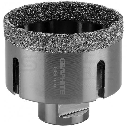 Otwornica Diamentowa Koronka 68mm z gwintem M14 do gresu, kamienia, płytek, cegły, szkła itp. GRAPHITE 55H315