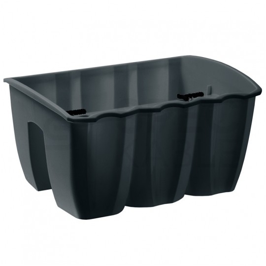 OUTLET Doniczka balkonowa Crown, donica antracytowa 12L na balustradę 278x393x201mm Prosperplast