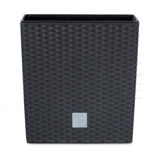 OUTLET Doniczka, donica antracytowa z wkładem 8L Rato Low 223mm x 223mm x 228mm Prosperplast
