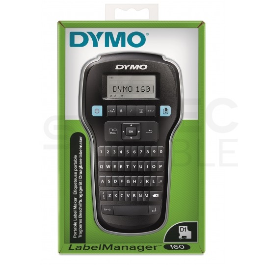 OUTLET Drukarka etykiet DYMO LabelManager 160 dla biura, domu, instalatora (LM 160) [S0946320] + taśma DYMO D1 12mm [45013]