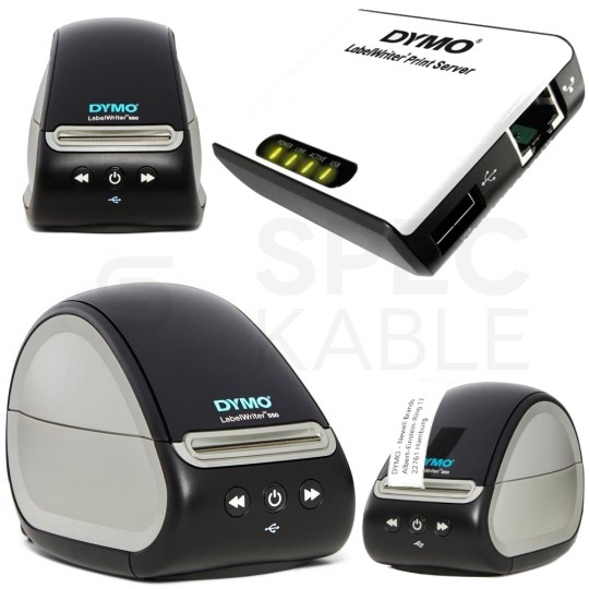 OUTLET Drukarka etykiet DYMO LabelWriter LW550 dla biura, sklepu, magazynu (LW550) [2112722] + GRATIS DYMO LabelWriter Print Server [S0929090]