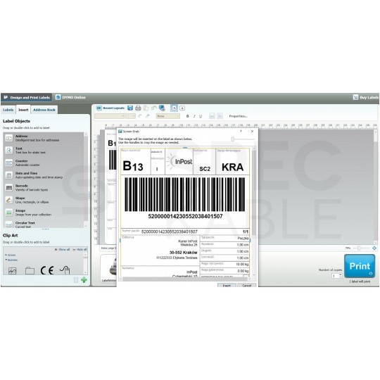 OUTLET Drukarka termiczna do etykiet kurierskich DYMO LabelWriter 5XL dla biura, sklepu, magazynu (LW 5XL) [2112725]
