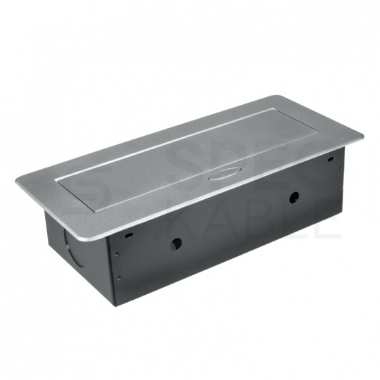 OUTLET Gniazda wpuszczane w blat 3x2P+Z srebrne