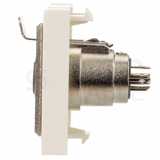 OUTLET Gniazdo XLR lutowane moduł 2M 45x45 biały Mediabox