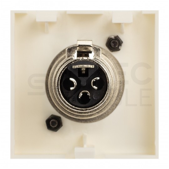 OUTLET Gniazdo XLR lutowane moduł 2M 45x45 biały Mediabox
