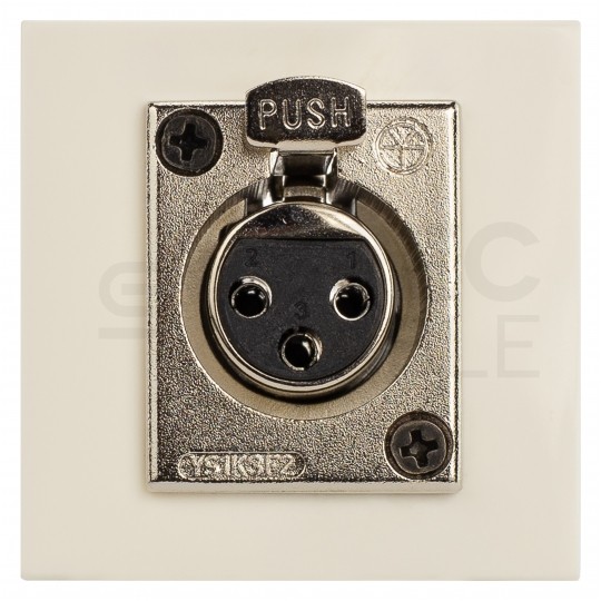 OUTLET Gniazdo XLR lutowane moduł 2M 45x45 biały Mediabox