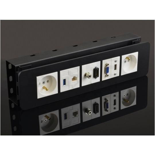 OUTLET Gniazdo XLR lutowane moduł 2M 45x45 biały Mediabox