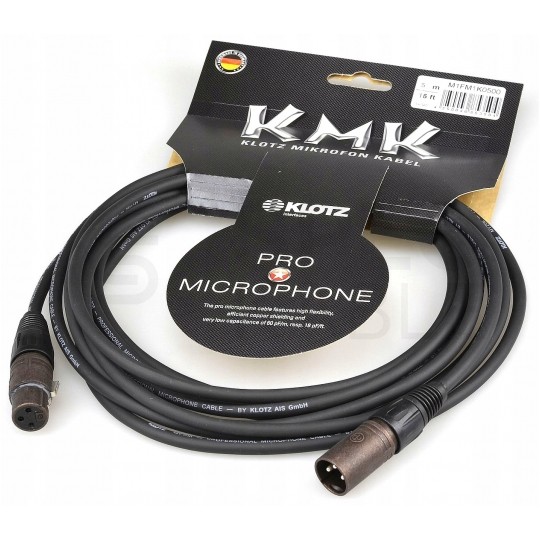 OUTLET KLOTZ KMK Kabel mikrofonowy przedłużacz XLR (wtyk / gniazdo) 5m