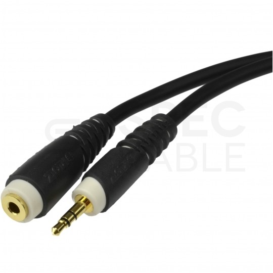 OUTLET KLOTZ Przedłużacz Audio AUX mini Jack 3,5mm Stereo (wtyk / gniazdo) 3m