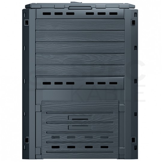 OUTLET Kompostownik 1 komorowy 280L 596x600x1000mm antracytowy Compogreen Woody Prosperplast