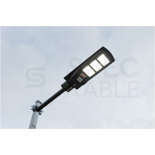 OUTLET Lampa solarna JOCKER LED 120W 12000mAh, panel fotowoltaiczny 12W, czujnik ruchu z przewodem 5m VOLT