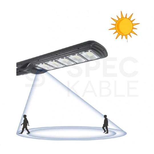 OUTLET Lampa solarna JOCKER LED 120W 12000mAh, panel fotowoltaiczny 12W, czujnik ruchu z przewodem 5m VOLT
