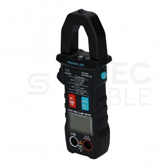 OUTLET Multimetr cęgowy z autozakresem i pomiarem True RMS miernik uniwersalny z wyświetlaczem LCD FORSCHER FS209