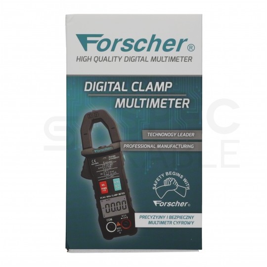 OUTLET Multimetr cęgowy z autozakresem i pomiarem True RMS miernik uniwersalny z wyświetlaczem LCD FORSCHER FS209