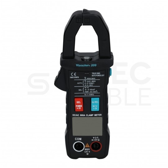 OUTLET Multimetr cęgowy z autozakresem i pomiarem True RMS miernik uniwersalny z wyświetlaczem LCD FORSCHER FS209