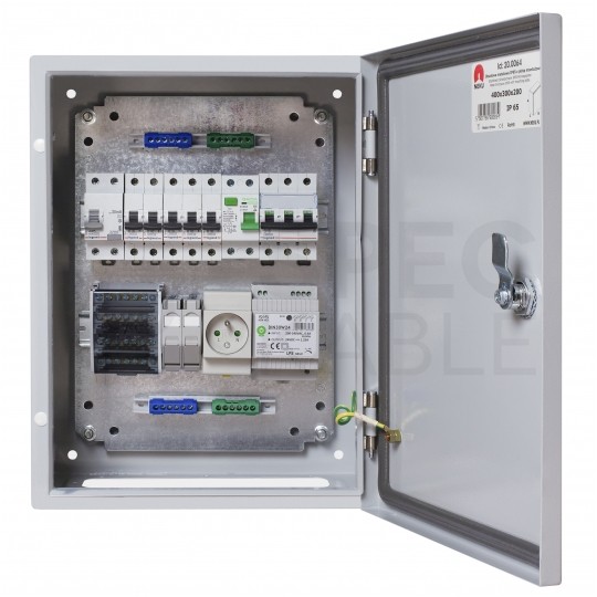 OUTLET Obudowa hermetyczna rozdzielnica metalowa z płytą montażową 300x200x150 IP65 natynkowa NEKU