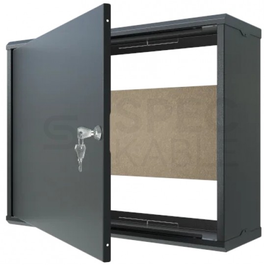 OUTLET Obudowa metalowa szafka TPR-6 CATV 540x420x180mm czarna natynkowa