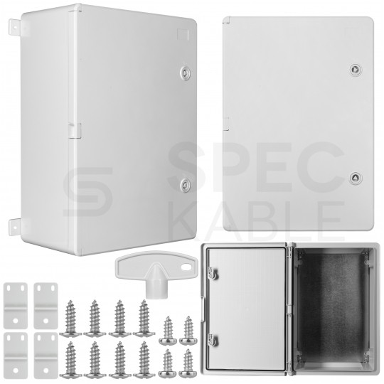 OUTLET Obudowa plastikowa skrzynka hermetyczna natynkowa ABS 300x400x170mm IP65 NEKU