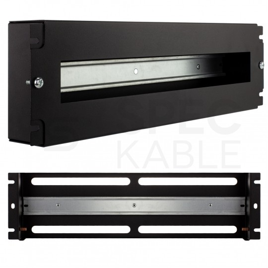 OUTLET Panel dystrybucji napięć TS-35 RACK 19" 3U czarny
