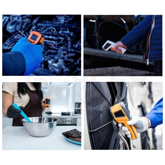 OUTLET Pirometr GM1651 bezdotykowy termometr laserowy [-30 ÷ +1650°C] z regulacją emisyjności BENETECH