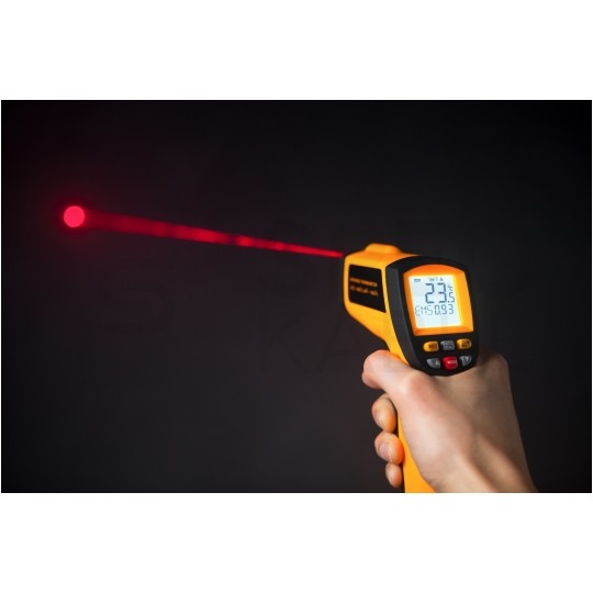 OUTLET Pirometr GM1651 bezdotykowy termometr laserowy [-30 ÷ +1650°C] z regulacją emisyjności BENETECH