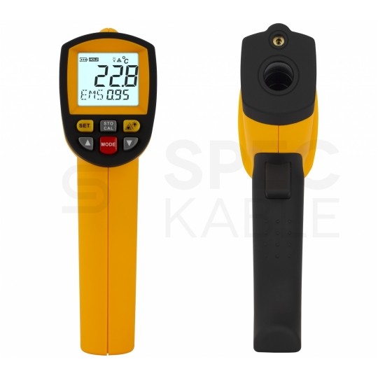 OUTLET Pirometr GM1651 bezdotykowy termometr laserowy [-30 ÷ +1650°C] z regulacją emisyjności BENETECH