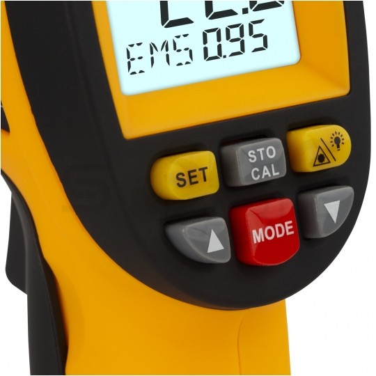 OUTLET Pirometr GM1651 bezdotykowy termometr laserowy [-30 ÷ +1650°C] z regulacją emisyjności BENETECH