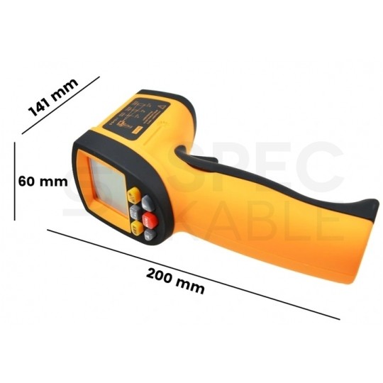 OUTLET Pirometr GM1651 bezdotykowy termometr laserowy [-30 ÷ +1650°C] z regulacją emisyjności BENETECH