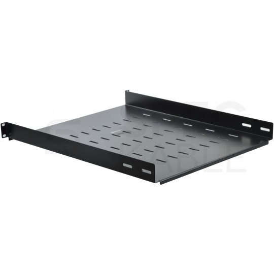 OUTLET Półka regulowana do szafy RACK 19" 1U 550mm czarna NEKU