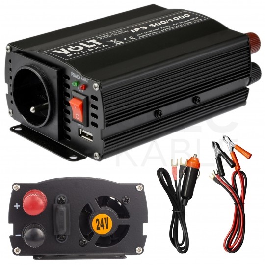 OUTLET Przetwornica napięcia 24V/230V 500/1000W VOLT