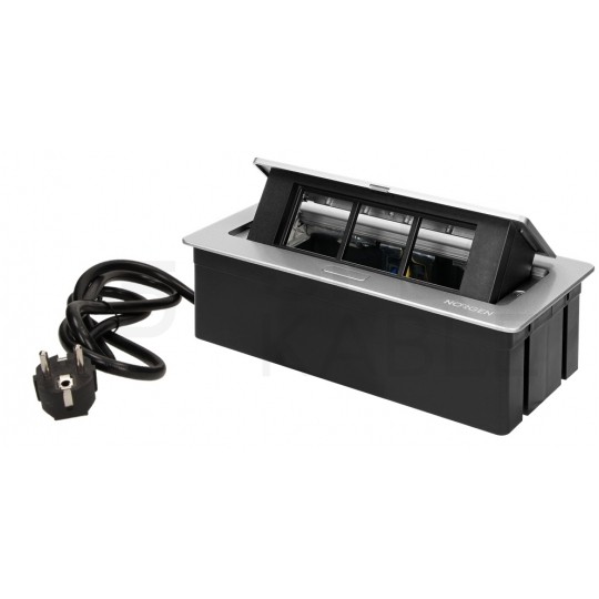 OUTLET Puszka blatowa 6M (3x 45x45) aluminiowa ORNO 1,5m