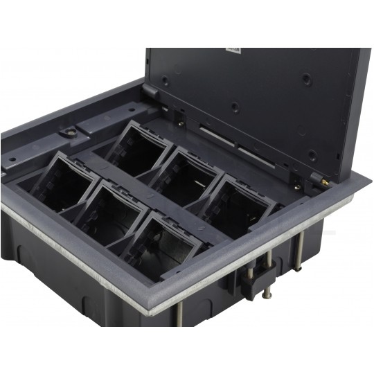 OUTLET Puszka podłogowa 12M (6x 45x45) IP40 regulowana Alantec