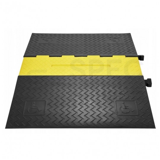 OUTLET Rampa zabezpieczająca kable Najazd kablowy 5-kanałowy (do 10 ton na oś) 114,5x80x5cm VEVOR