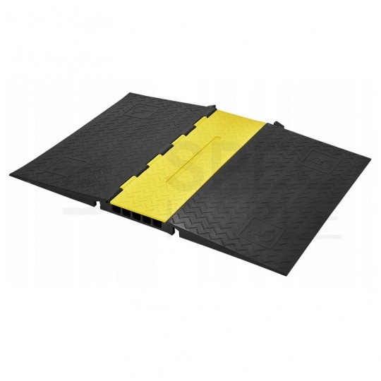 OUTLET Rampa zabezpieczająca kable Najazd kablowy 5-kanałowy (do 10 ton na oś) 114,5x80x5cm VEVOR