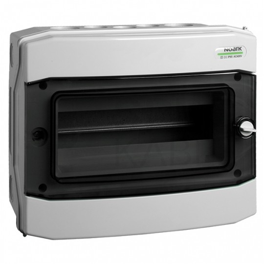 OUTLET Rozdzielnica natynkowa hermetyczna PHS 1x12 modułów IP65 (400V AC / 1500V DC) 319x256x144mm plastikowa drzwi transparentne dymne NOARK