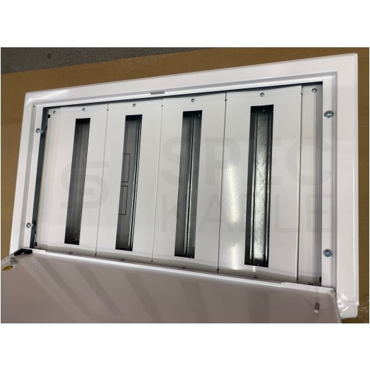 OUTLET Rozdzielnica podtynkowa metalowa 4x18 modułów IP30 (400V AC) 735x415x130mm drzwi pełne KOLE SYSTEMS