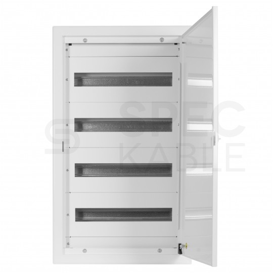 OUTLET Rozdzielnica podtynkowa metalowa 4x18 modułów IP30 (400V AC) 735x415x130mm drzwi pełne KOLE SYSTEMS