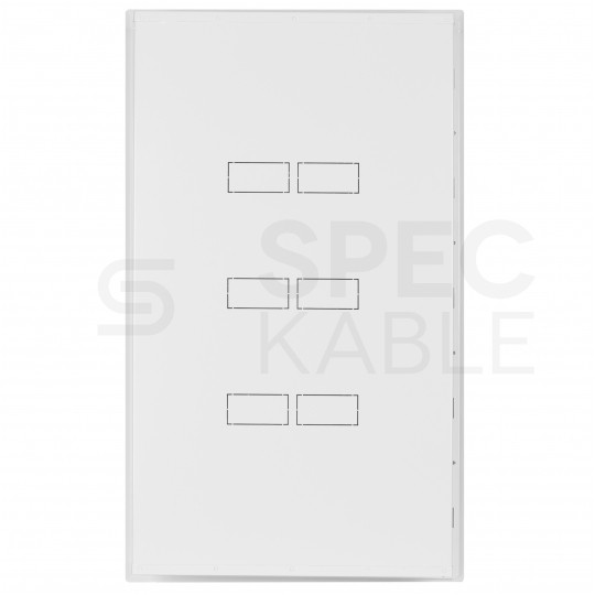 OUTLET Rozdzielnica podtynkowa metalowa 4x18 modułów IP30 (400V AC) 735x415x130mm drzwi pełne KOLE SYSTEMS