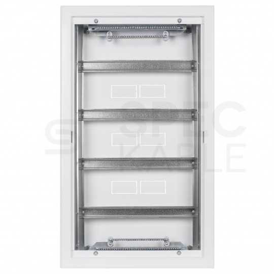 OUTLET Rozdzielnica podtynkowa metalowa 4x18 modułów IP30 (400V AC) 735x415x130mm drzwi pełne KOLE SYSTEMS