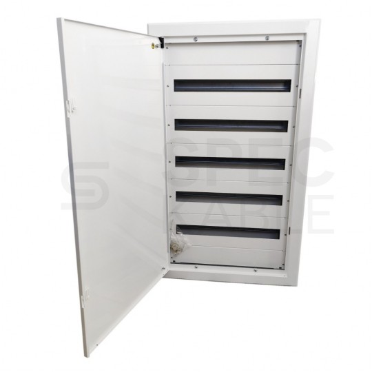 OUTLET Rozdzielnica podtynkowa metalowa 5x24 modułów IP30 (400V AC) 965x523x130mm drzwi pełne KOLE SYSTEMS