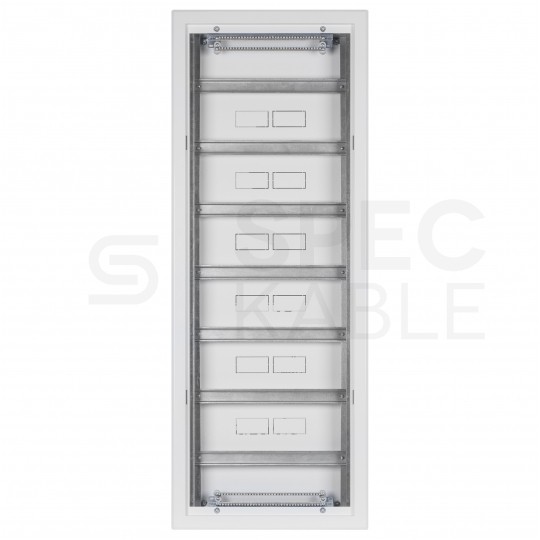 OUTLET Rozdzielnica podtynkowa metalowa 7x18 modułów IP30 (400V AC) 1185x415x130mm drzwi pełne KOLE SYSTEMS