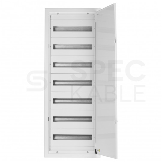 OUTLET Rozdzielnica podtynkowa metalowa 7x18 modułów IP30 (400V AC) 1185x415x130mm drzwi pełne KOLE SYSTEMS