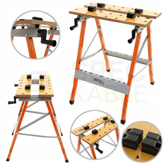 OUTLET Stół warsztatowy roboczy składany 605 x 635 x 780 mm Kraft&Dele