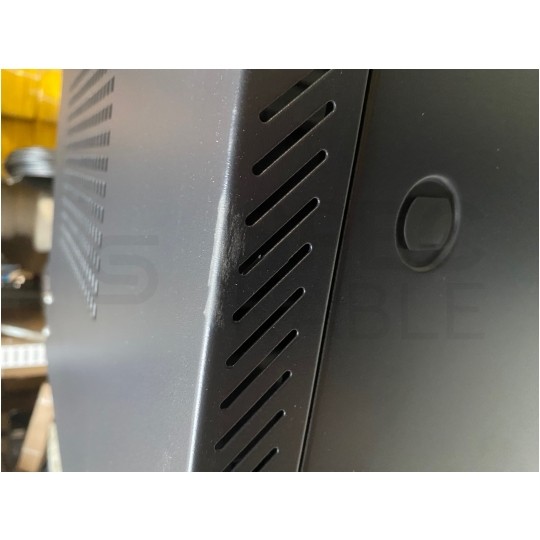 OUTLET Szafa stojąca RACK 19" 32U 600x600mm drzwi szklane czarna NEKU FLR + wyposażenie