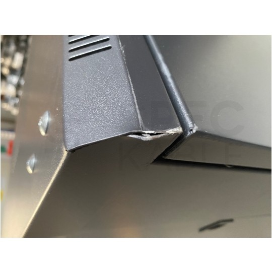 OUTLET Szafa stojąca RACK 19" 32U 600x600mm drzwi szklane czarna NEKU FLR + wyposażenie