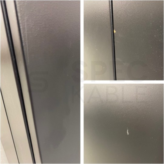 OUTLET Szafa stojąca RACK 19" 42U 600x1000mm drzwi szklane czarna NEKU FLR + wyposażenie